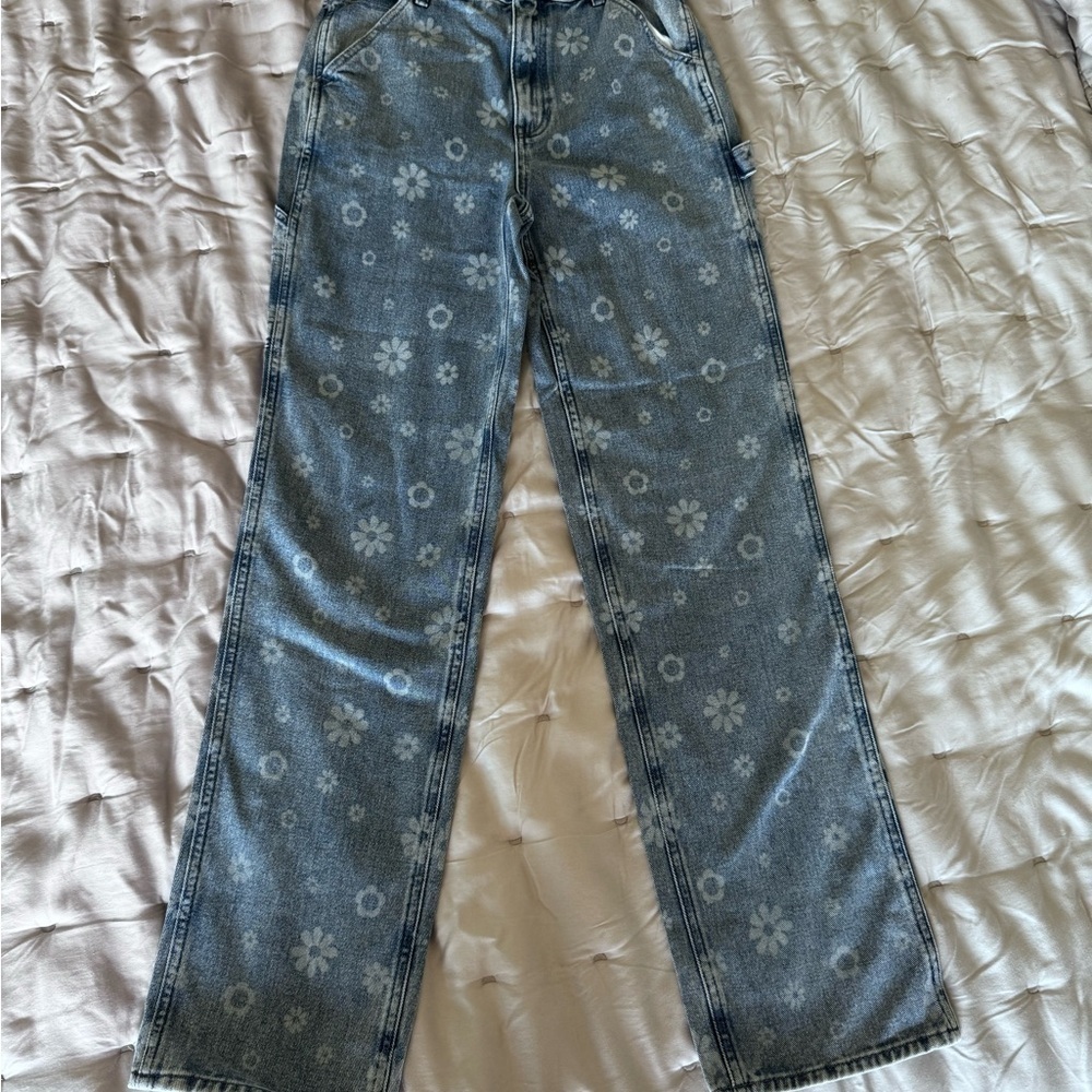 NWT SOLD OUT PacSun tonal Boyfriend Carpenter Pants jeans size 26 - Picture 4 of 8